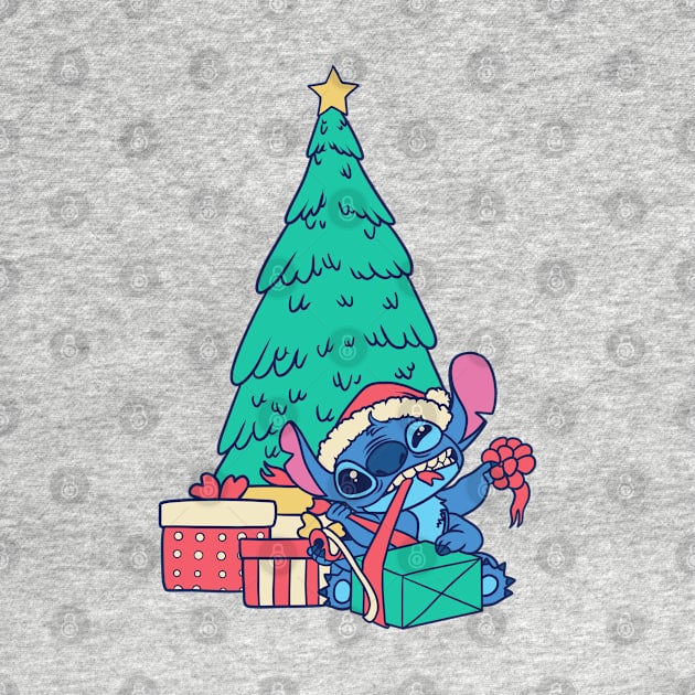 Stitch Christmas Tree Lilo And Stitch by thelazyshibaai